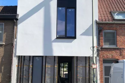 Bigger view of Gevelisolatie 14 cm afgewerkt met witte crepi